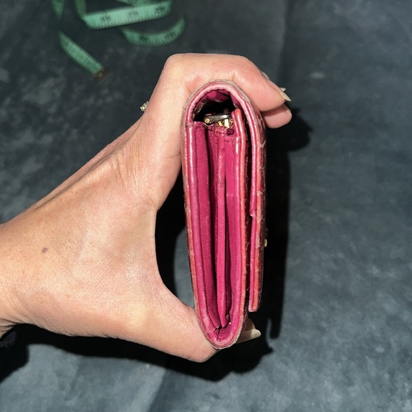 Miu Miu red long wallet crocodile embossed with pink interior gold hardware 💕 - Picture 12 of 13